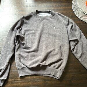 Champion Gray Crewneck Sweater Casual Style